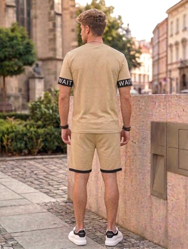 Image of Lymio Cord Set for Men | Casual Co-ord Set for Man | Trendy Matching Outfit | Stylish T-Shirt and Short for Men (SSM-CS-1-3)