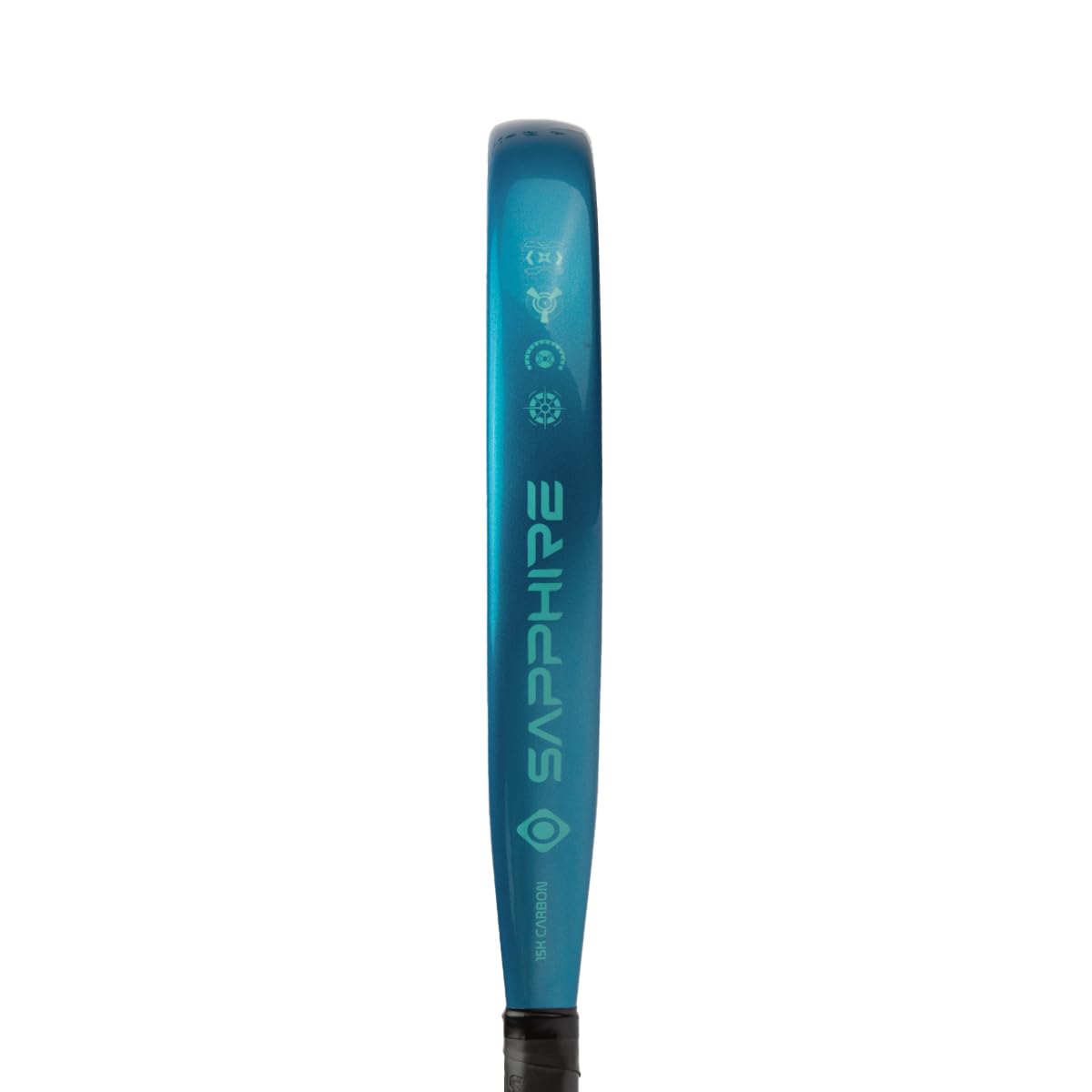 IZAS Sapphire Pala de Padel Ultra Ligera de Fibra de Carbono con Forma Lágrima. Pala 38mm de Diseño Ergonómico para Equilibrio Potencia y Control. Raqueta Unisex 365g