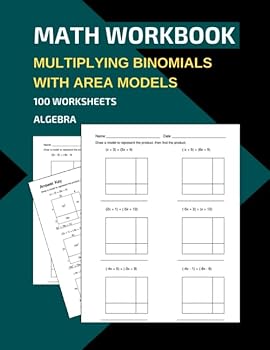 Paperback Math Workbook Multiplying Binomials With Area Models 100 Sheets Algebra Book