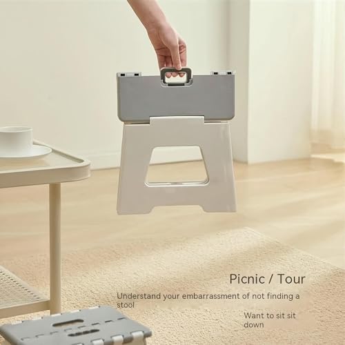 Tabouret pliable portable en plastique rigide pour camping et maison - 7
