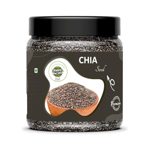 Image of HAPPY HARVEST Raw Chia Seeds | Raw Seeds | Chia Seeds for Eating | Healthy Snacks | Calcium and Protein Rich Seeds (1000 G)