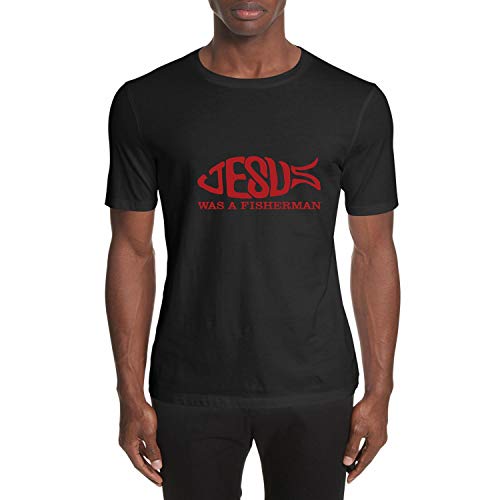 T-shirt pêche au crochet Jésus Art_007 noir XX-Large