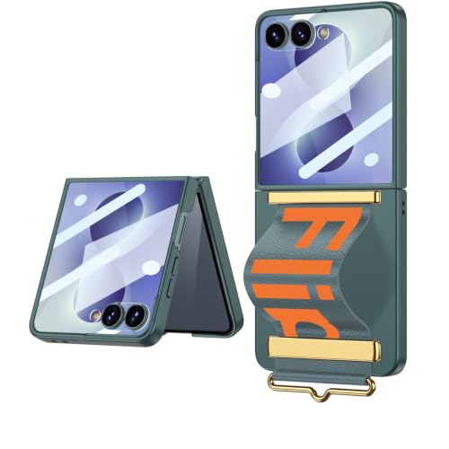 Coque Galaxy Z Flip8 rigide fine haut de gamme verte antichoc intégrale