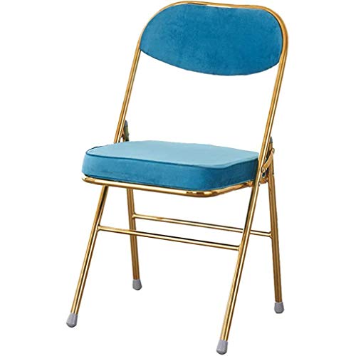 WXBHOZ Fold Up Chair Indoor,Luxury Foldable Flannel Chairs In The Restaurant, The Living Room Thickened Back Chair With Cushion, Portable Visitor Chair Reception Chair, Load Bearing 150kg