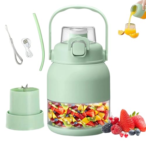 Electric Citrus Juicer 28 Oz, Citrus Juicer 28 Oz With Straw and Two Lids, Portable Mini Blender for Fresh Juice (1PCS)