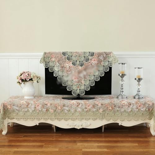 Couverture de table à manger pour masquer l'usure avec cette nappe brodée verte