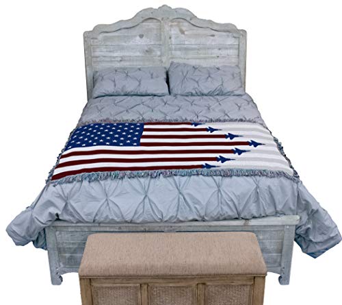 Pure Country Weavers Us Air Force - Fighter Jets American Flag Blanket - Gift Military Tapestry Throw For Back Of Couch Or Sofa - Woven From Cotton - Made In The Usa (61X36) #TOP2