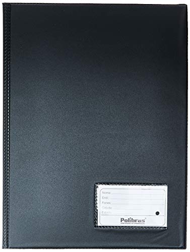 Pasta Catalogo x 5 Unidades, Polibras 060304, Preto