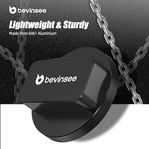 Image of Bevinsee 4pcs Floor Jack Pad Adapter Aluminum Compatible with BMW & Mini E46 E90 E91 E92 E93 F30 F31 M3 F80 M3 G20 Jack Pad Frame Rail Protector Universal Black