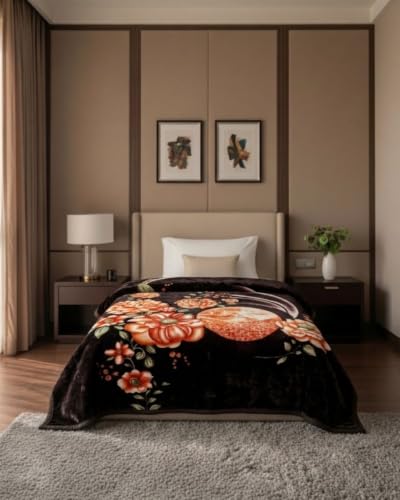 Image of Signature Blanket Single Bed Mink Blanket Single Ply for Extreme Winters (Cinnamon Brown, skin friendly, Pack of 1)