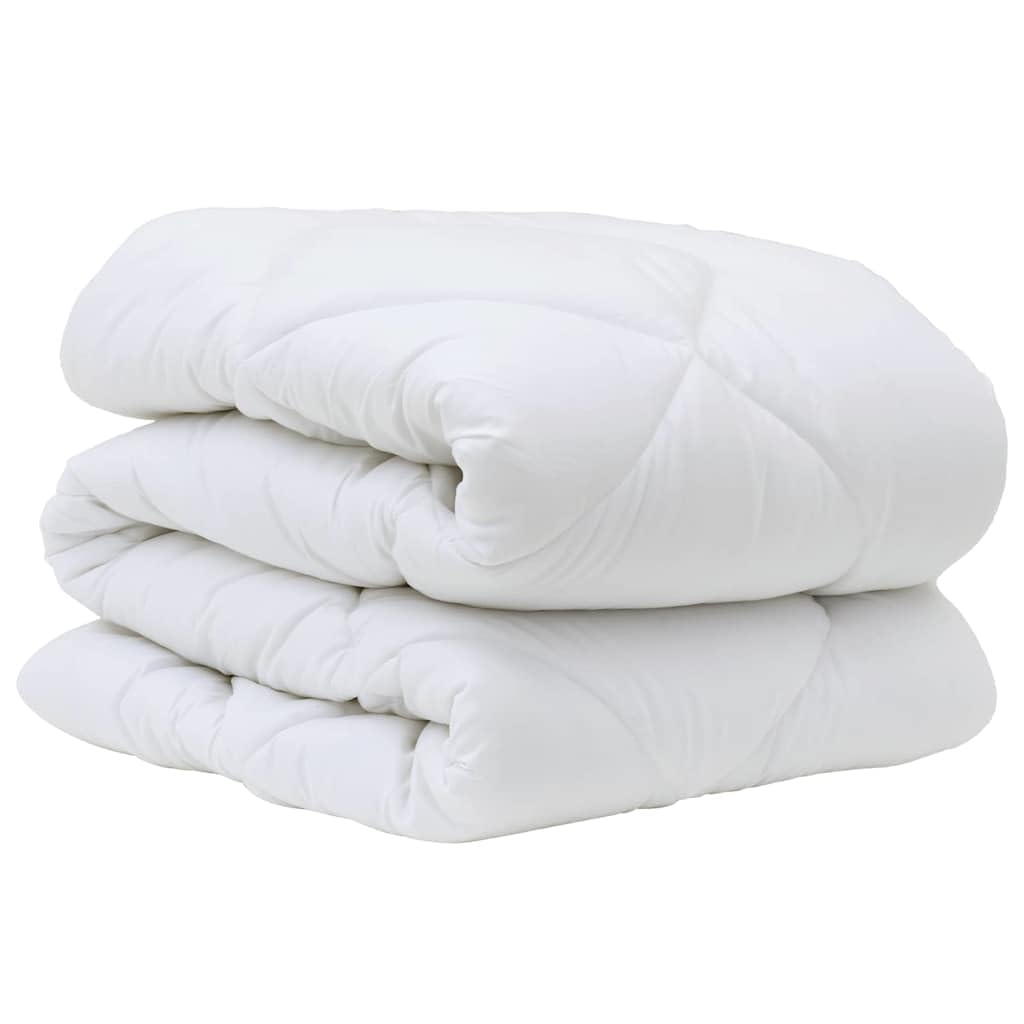 Edredón de invierno blanco de 200 x 135 cm, microfibra, para dormitorio y habitación de invitados, transpirable, para todo el año, lavable, aislante térmico, ligero, ideal para noches frías