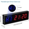 Gym Clock With Remote, 1.5 1.8 Metal LED Timer, Crossfit Workout Stopwatch, Tabata Countdown for Home