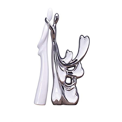 Sculptures de jardin en céramique artisanale d'art contemporain pour couple
