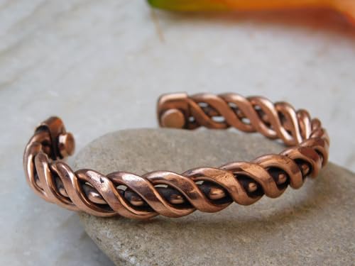 Generic Pure solid 100% Copper Handmade Bangle Bracelet, Copper Bangle, Arthritis Copper Bangle Bracelet, Cuff Bangle, Birthday gift,, 7.54