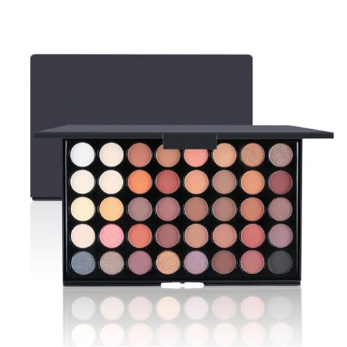 BKSYOFU 40 colores sombra de ojos mate brillante Color de tierra ahumado maquillaje sombra de ojos placa Color maquillaje brillo nacarado