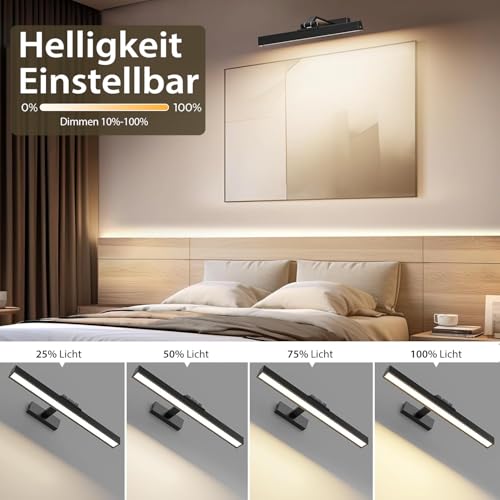 Lámpara de pared interior LED con batería recargable para cuadros y dianas 3