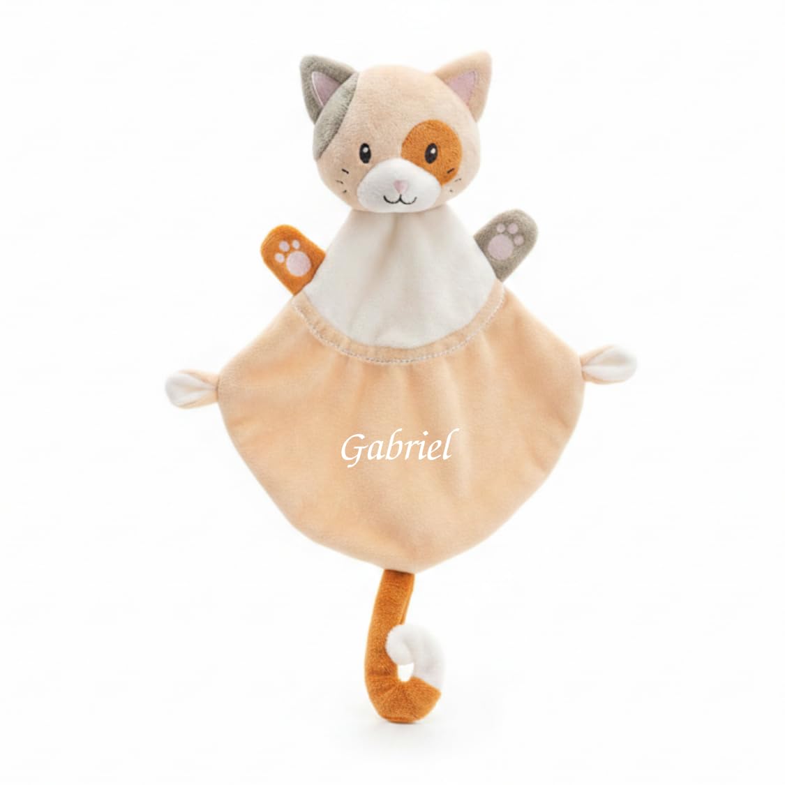 Les Charly Le Chat 30 cm - Doudou Brodé Prénom - Cadeau Naissance Bébé