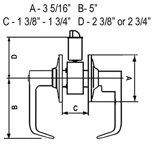 Ebuilderdirect Commercial Satin Chrome Entry Entrance Levers Heavy Duty Grade 2 Handle Keyed Alike (Standard Latch 2 3/4" (70Mm)) #TOP1