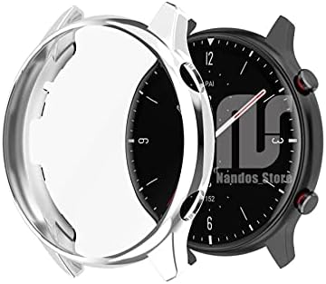 Case capa bumper NSmart de proteção compatíveis com Amazfit GTR 2 / GTR 2e (GTR 2, Prata)