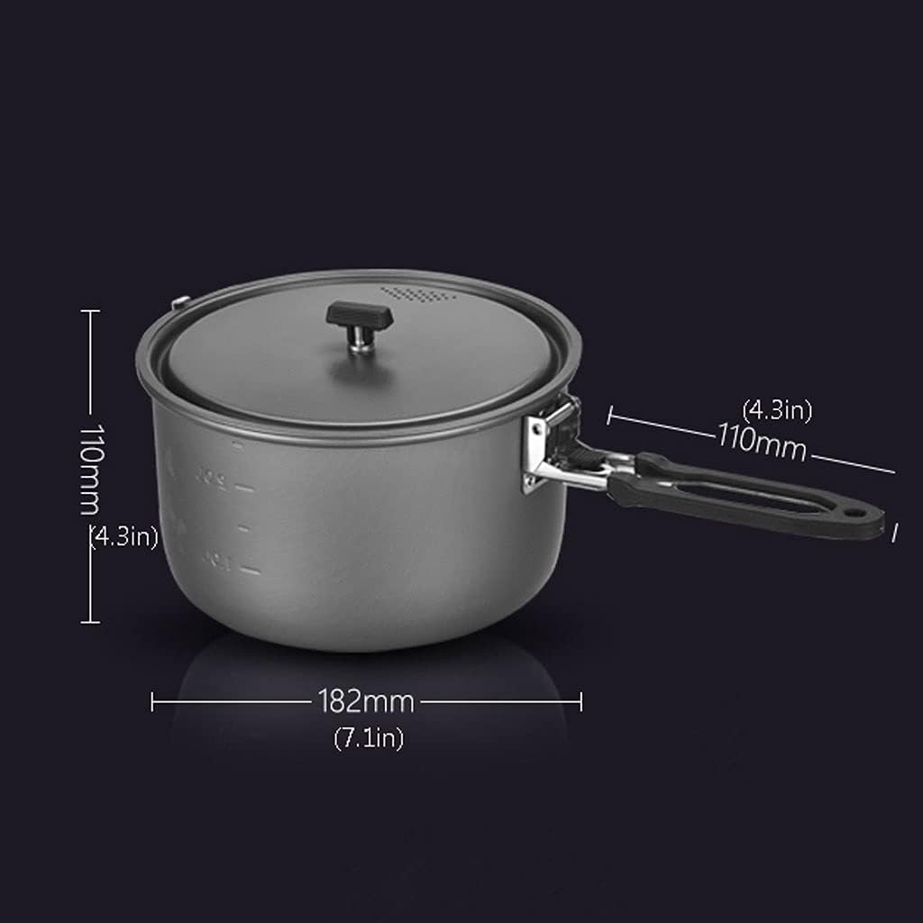 YYDS Outdoor Camping Camping Cookware Hard Anodized Aluminum Cooking Pot Camping Cooker Lightweight Pot for Campfire Portable Camp Equipment Adventures Picnics