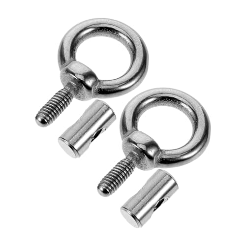 BUGUUYO Lot De 2 Boulons À Œil En Acier Inoxydable Pour Arrimage Filetage Robuste