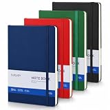 SUQJOY Lot de 4 Carnets de Notes A5 Lignés, 160 Pages par Carnet, Papier...