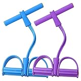 Guador Bauchtrainer Body Sculpture Tummy Trainer Pedal Widerstand Band Bodybuilding Widerstandsband Spannseil Elastisches Sit-up Trainingsgerät Fitness Bauchtrainer Multifunktionale Sportgerät 2pcs