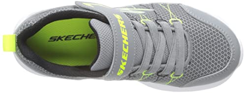 Basket Skechers 403796L GYYL pour garçon chaussure de sport grise et jaune - 3