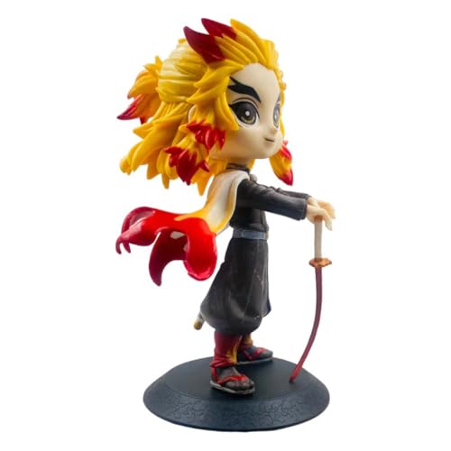 Image of Rengoku Action Figure 15 CM Demon Slayer Anime Collectible Toy | Anime Action Figure PVC Model for Kids & Adults | Action Figure Toys for Display - RENGOKU - 15 CM