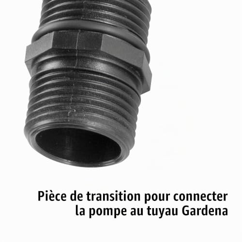 Adaptateur pour pompe d'arrosage 33,3 mm de Gardena : pour le raccordement des pompes au système de raccord de tuyau d'eau (1745-20)