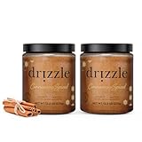 Drizzle Cinnamon Spiced Raw Honey - All Natural Pure Raw Honey with Organic Cinnamon, Unfiltered, Use in Tea & Coffee, Sugar Substitute, Certified Kosher - 13.2 oz Jar (375 g), Pack of 2