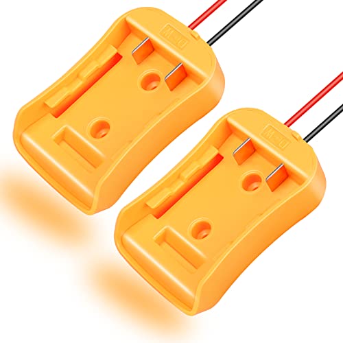 Newly for Dewalt Battery Adapter by Baridwon, Power Wheels Adapter for Dewalt Battery, 2 Kit Power Tools Conversion for 18v 20v 60v Batteries, Upgraded 12AWG Thick Copper Core Wire