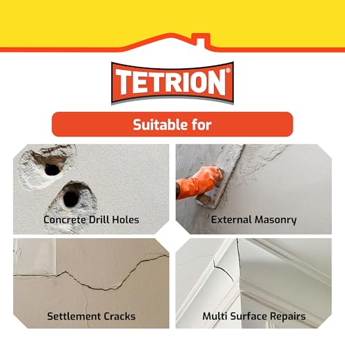 Tetrion Stucco In Polvere Per Tutti Gli Usi 5 Kg - Soluzione Di Riparazione Resistente, Ultra-Liscia E Permanente Per Pareti, Soffitti E Altro - Uso Interno Ed Esterno - 4