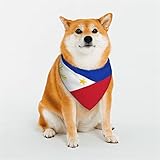 Republic of The Philippines National Flag Dog Bandanas Pet Scarf Soft Triangle Bibs for Small and Large Breeds