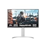LG UHD Monitor 27UP650K – 4K IPS 27 inch, 60Hz, 5ms, DCI-P3 95%, DisplayHDR 400, High Resolution Content Creation Display, Built-in Speakers, HDMI, DisplayPort, White