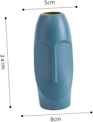 Miniatura 6 de VOSAREA Florero de esmalte de imitación de plástico, florero de arreglo floral, jarrón de boda, jarrón de flores, estatua, maceta, jarrón de flores