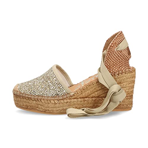 Sandale compensée Vidorreta 06700 pour femme en corde tressée