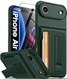 Picture of Oneagle Wallet for iPhone Air Case with Card Holder (4-5 Cards) [RFID Blocking] [Screen Protector] Full Camera Protection Case with Kickstand 15FT Shockproof Heavy Duty Phone Case for iPhone 17 Air
