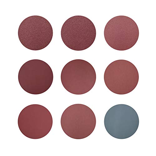 90-Pack 3 inch Sander Disc, DeSS Aluminium Oxide Hook & Loop Sanding Discs 10PCS Each of 80/100/ 180/600 /800/1000 /1200/2000 /3000 Grit