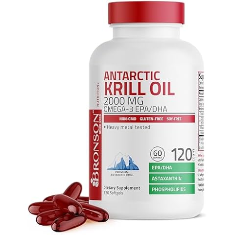 Bronson Antarctic Krill Oil 2000 mg Softgels Cover
