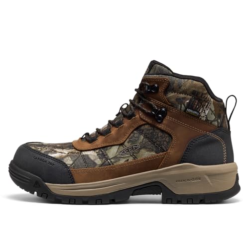 Image of KEEN Utility Men's Skokie Hiker Style Mid Height Composite Toe 90 Degree Waterproof Work Boots
