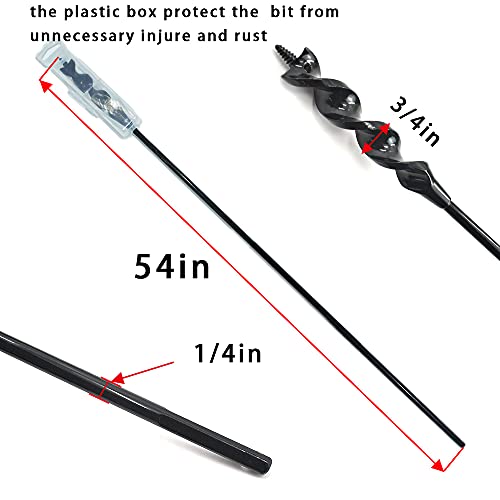 Hanshan Flexible Installer Drill Bit Fish Bit For Pulling Wire Through Tight Spaces With Minimal Damage 3/4-Inch By 54-Inch #TOP1