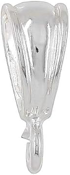 Sterling Silver Slider Pendant Clasp Bail Connector with Heavy Duty Open Loop