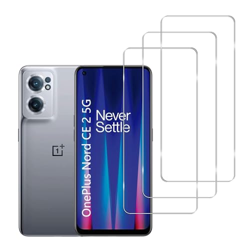 YIFNTANG [3 Piezas] Protector de Pantalla para OnePlus Nord CE 2 5G,Dureza 9H,Vidrio Templado Antiarañazos,Antihuellas,HD Clear,Sin Burbujas,Compatible con OnePlus Nord CE 2 5G