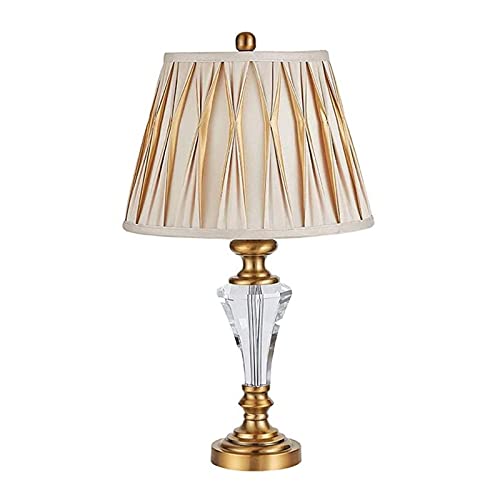 Lampe de bureau et lampe de lecture en cristal dotée d'un interrupteur de gradateur précis