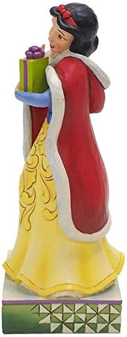 Enesco Jim Shore Disney Traditions Christmas Snow White Figurine, 6.7 Inch, Multicolor