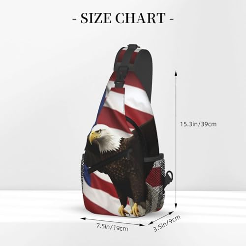Bolso cruzado bolso pecho American Flag para hombres y mujeres miniatura 3