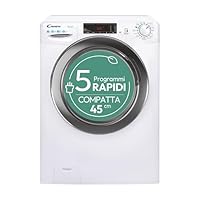 Candy Smart CSS4127TWR3/1-11, Lavatrice a carica frontale, 7 KG, Classe C, 1200 giri, 79 dB, Partenza Ritardata, 16 + 1 programmi, Bianco, AxLxP 85x60x45 cm