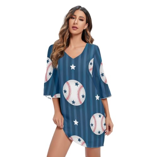 Robe d'été hawaïenne fluide col V : finie la chaleur avec nos rayures