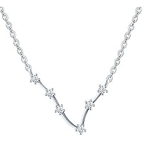 MicVivien Collar de plata de ley 925 para mujer con colgante de